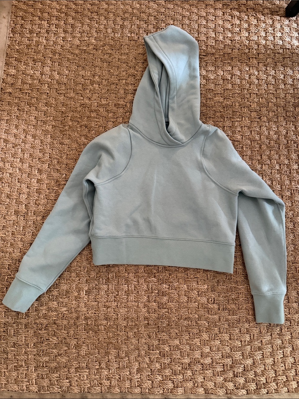 Lululemon Loungeful cropped silver Light Blue- Women's Pullover Sweatshirt sz s